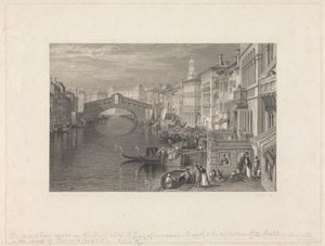 De Rialto, Venetië door John Pye