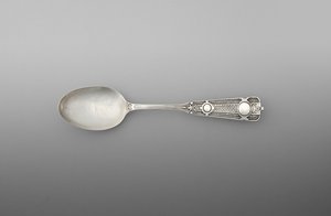 Theelepel (een van een paar), ca.1860-90 (zilver) door John R. Wendt