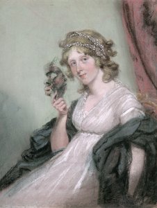 Een dame met een zwart masker, c.1795-80