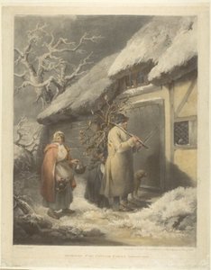 Cottage Familie door John Raphael Smith