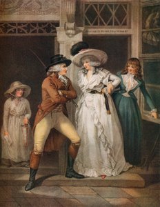 De taveurnde deur, Laetitia verlaten door haar verleider wordt op de stad geworpen, 1789