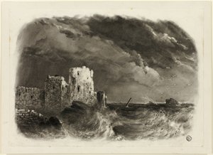 Vervallen Kasteel aan Zee door John Rawson Walker