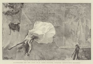 Illustratie van het nieuwe verhaal van H. Rider Haggard, getiteld Montezuma