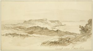 Kust nabij Clevedon door John Reverend Eden
