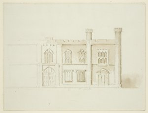 Plan van de heer Garrard voor voorgestelde gemeentelijke gebouwen op Queen Square door John Reverend Eden