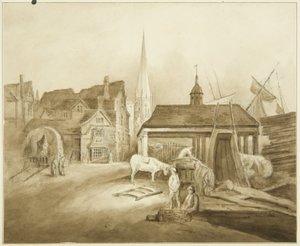 Noordoostelijk einde van King Street, met Welsh Market door John Reverend Eden