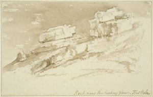 Rotsen nabij Landingsplaats, Flat Holm door John Reverend Eden