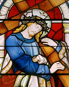 Dolgellau, St Mary, Christus draagt het kruis, 1864 door John Richard Clayton