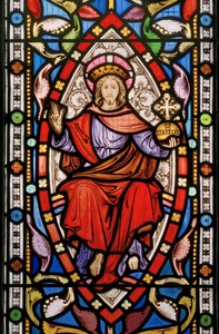 Great Milton, St Mary, Christus in Majesteit, c.1859 door John Richard Clayton
