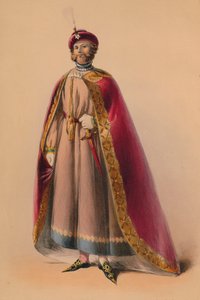 Gast in kostuum voor Queen Victorias Bal Costumé, 12 mei 1842, 1843 door John Richard Coke Smyth