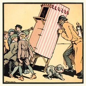 Kensington Rhymes: De Punch en Judy Show door John Robert (after) Monsell
