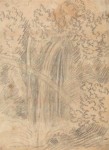 Een waterval door John Robert Cozens