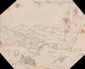 Tussen Saint-Thibaud-de-Couz en Chambery door John Robert Cozens