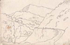 Tussen Tavarnelle en Capriano door John Robert Cozens