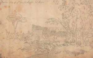 Gebroken zijde van het amfitheater in Rome door John Robert Cozens