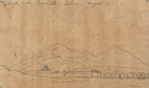 Fort in de Boschetto, Portici, 26 augustus door John Robert Cozens