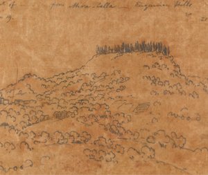 Van Mirabella, Euganean Hills, 19 juni door John Robert Cozens