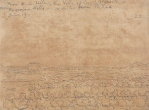 Vanuit Mirabella, de villa van graaf Algarotti op de Euganeïsche Heuvels door John Robert Cozens