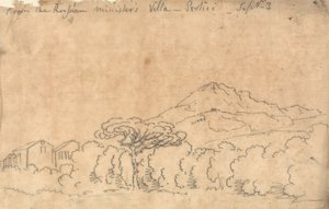 Van het paleis in Portici, 7 september door John Robert Cozens