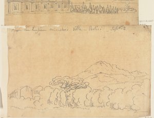 Uit de villa van de Russische minister, Portici, 3 september door John Robert Cozens
