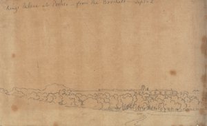 Koninklijk Paleis in Portici vanaf de Boschetto, 2 september door John Robert Cozens