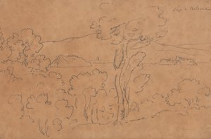 Het meer van Bolsena door John Robert Cozens