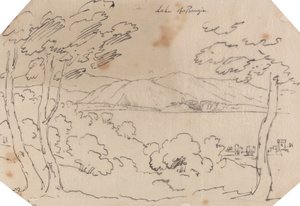 Meer van Perugia door John Robert Cozens