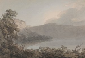 Meer van Vico Tussen Rome en Florence door John Robert Cozens