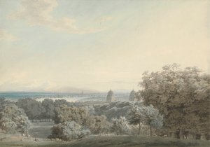Londen vanaf Greenwich Hill door John Robert Cozens