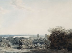 Londen vanaf Greenwich Hill door John Robert Cozens
