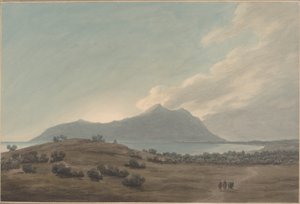 Monte Circeo bij Zonsondergang door John Robert Cozens