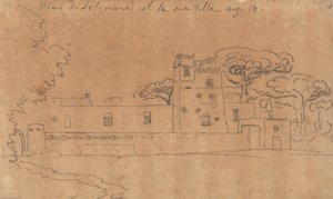 Pini di Solimena met zijn Villa, 18 augustus door John Robert Cozens