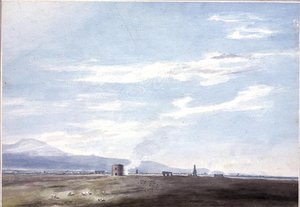 Grafresten in de Campagna nabij Rome door John Robert Cozens