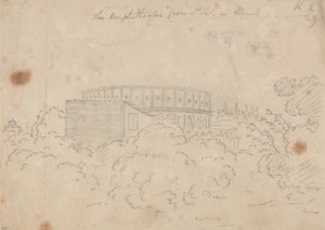 Het Amfitheater gezien vanaf S. Pietro in Vinculo door John Robert Cozens