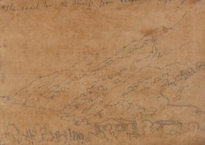 De kust richting Amalfi vanuit Vietri, 19 september door John Robert Cozens