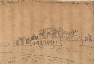 De Villa van de Keizerlijke Minister nabij de Granabello, Portici, 28 Augustus door John Robert Cozens