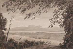 Het Meer van Genève vanuit het kanton Bern door John Robert Cozens