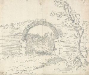 De Romeinse boog in Canterbury door John Robert Cozens