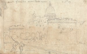 De Muur van Napels bij Ponte Nuovo door John Robert Cozens