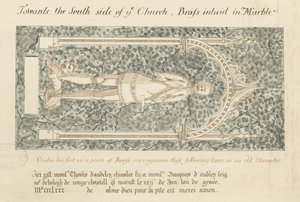 Audley Monumenten - "Thomas de Audley": pen- en wasttekening, nd [?19e eeuw]