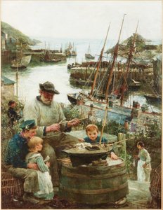 Scheepsmodelmaker met Haven, 1908