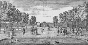 Kensington Palace in de Georgische Tijd, ca. 1750, 1911 door John Rocque