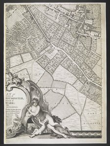Plan van Londen, deel van Lock fields, Een plan van de steden Londen en Westminster, en het stadsdeel Southwark; vanuit een daadwerkelijke survey, genomen door JOHN ROCQUE, Land-Surveyor, en gegraveerd door John Pine