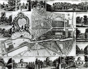 Plan van de Tuin en Uitzicht op de Huizen in Chiswick aan de Theems