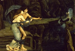 Orpheus en Eurydice aan de Oevers van de Rivier Styx
