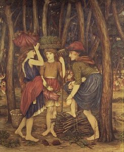 Het dennenbos door John Roddam Spencer Stanhope