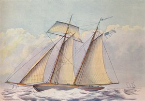 Amerikaanse Topsail Schooner, 1825