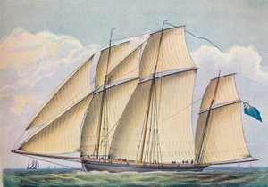 Gewapende Lugger Met Alle Zeilen Gehesen, 1825 door John Rogers