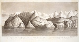 Kaap Byam Martin, Pofsefsion Mount en Kaap Fanshawe, ontdekt op 1 september 1818 door de HMS Isabella, illustratie uit 