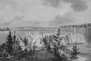 Cohoes Watervallen aan de Mohawk Rivier, New York door John Rubens Smith